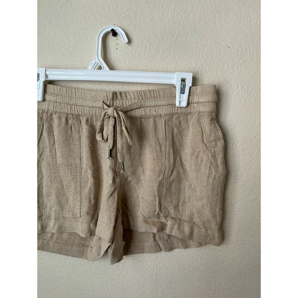 🌸 Style&Co. Womens Petite PS Shorts Bottoms Beige Mid Rise Elastic Waist - Picture 2 of 6